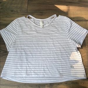 Stripped workout crop top